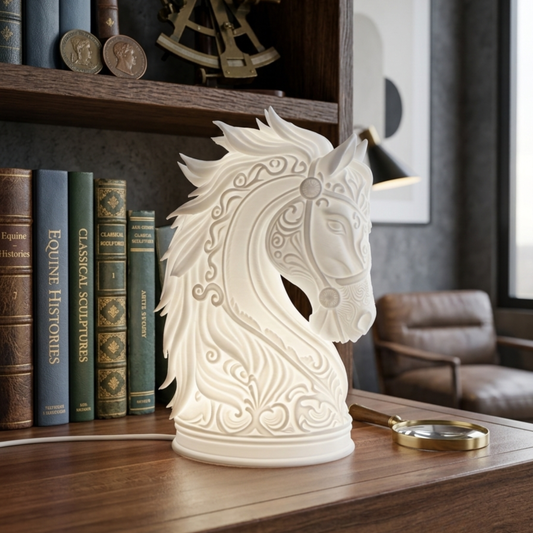 The Ornate Stallion Lamp
