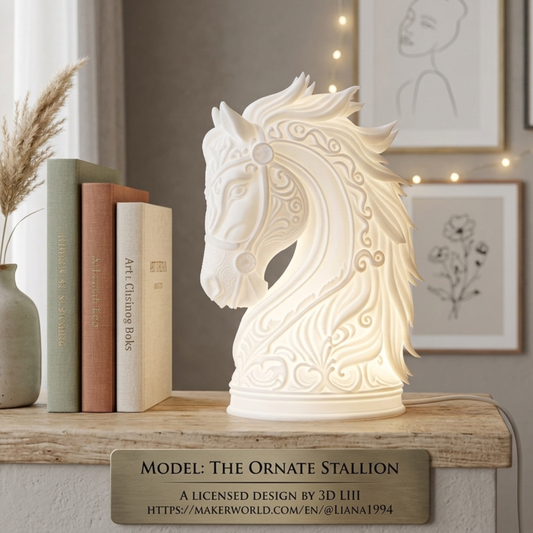 The Ornate Stallion Lamp